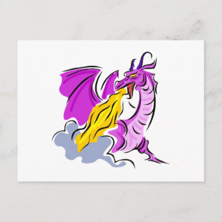 Angry Fire Dragon Postcard