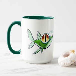 ANGRY FISH with RED EYE by Jeff Willis Art Mug