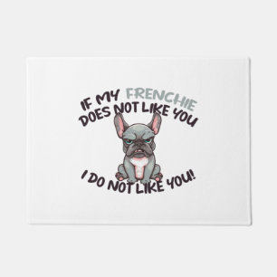 Angry Frenchie (Merle) - Unique Design   Doormat