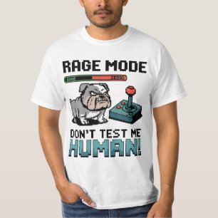 Angry Gamer Bulldog – Rage Mode On T-Shirt