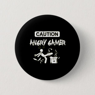 Angry Gamer Computer Funny Video Game Gift  6 Cm Round Badge