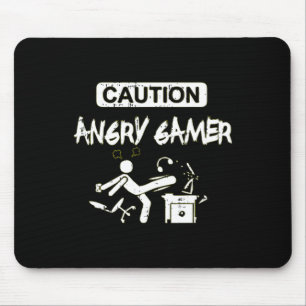 Angry Gamer Computer Funny Video Game Gift Mouse Pad