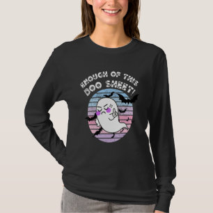 angry ghost bats boo sheet pun retro sunset Hallow T-Shirt
