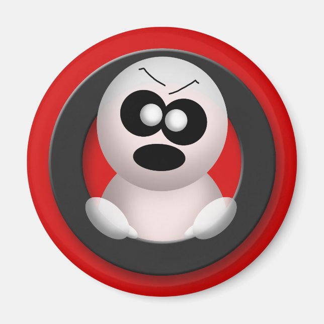 Angry Ghost - Halloween Magnet (Front)