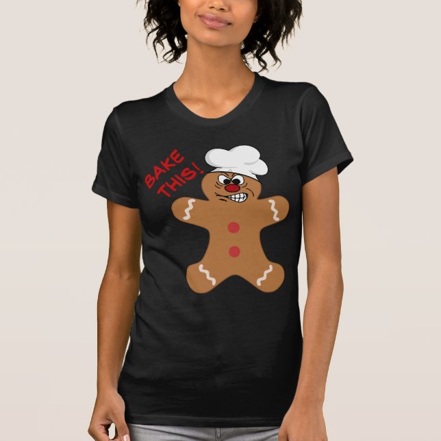 Angry Gingerbread Man Cookie T-Shirt (Front)