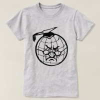 Angry Globe Wearing Mortarboard Funny Educator