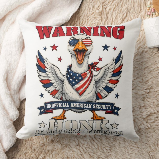 Angry Goose 4th of July Pillow (Blanket)