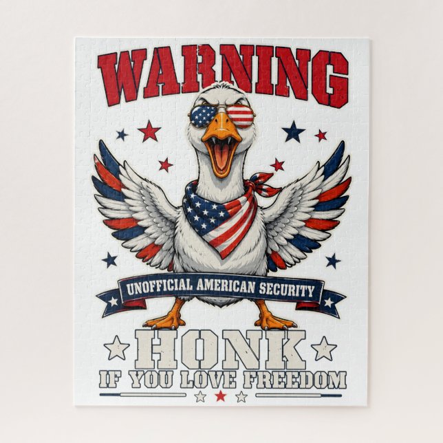 Angry Goose 4th of July Puzzle (Vertical)