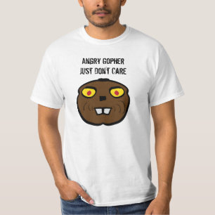 Angry Gopher Just Don't Care Toon Funny Animal T-Shirt