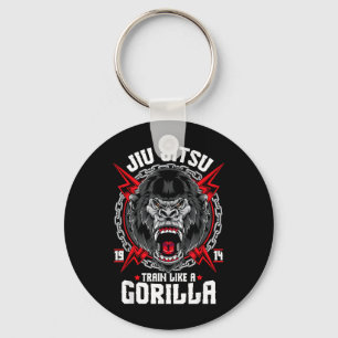 Angry Gorilla Brazilian Jiu Jitsu Key Ring