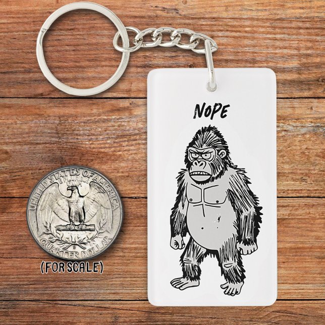 Angry Gorilla Drawing Sarcastic Phrase Bag Charm Key Ring (Creator Uploaded)