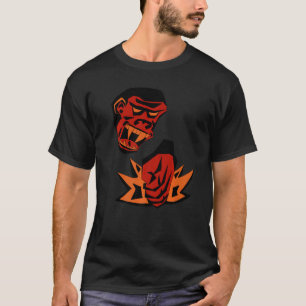 Angry Gorilla Monkey Smashing Rage Red Orange Grap T-Shirt