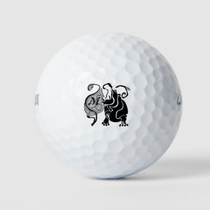 Angry Hippo Monogram Golf Balls
