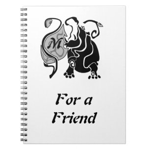 Angry Hippo Monogram Notebook