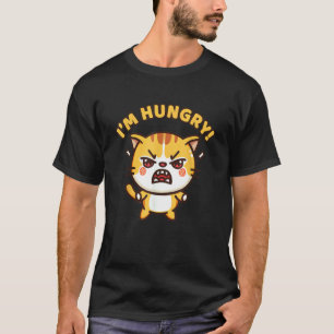 Angry Hungry Cat Hungry Person Cat Food T-Shirt