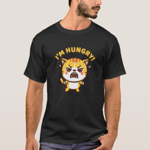 Angry Hungry Cat Hungry Person Cat Food T-Shirt