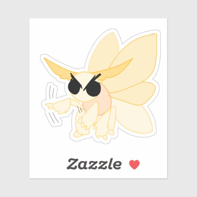 Angry Imperial Moth Vinyl Sticker (Sheet)