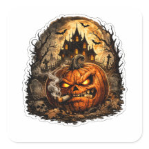🎃 Angry Jack O' Lantern Halloween Sticker | Spook