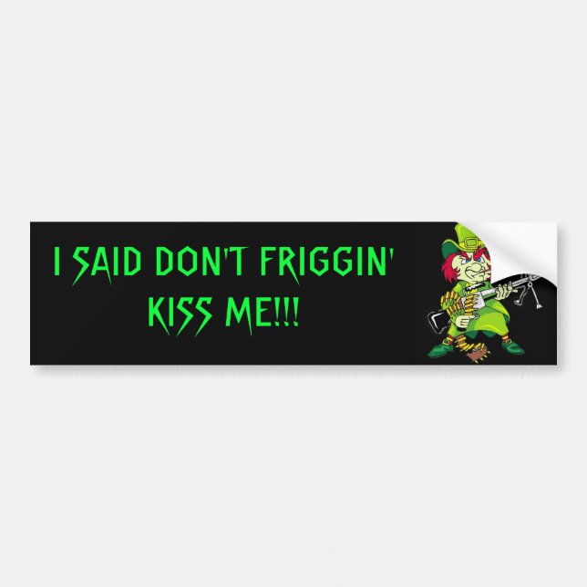 Angry Leprechaun Bumper Sticker (Front)