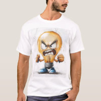 Angry Light Bulb 3D Character 