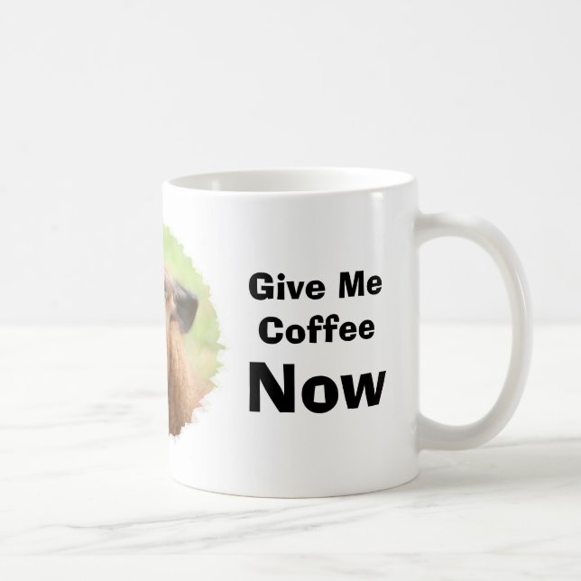 Angry Llama Coffee Humour Funny Mug (Right)