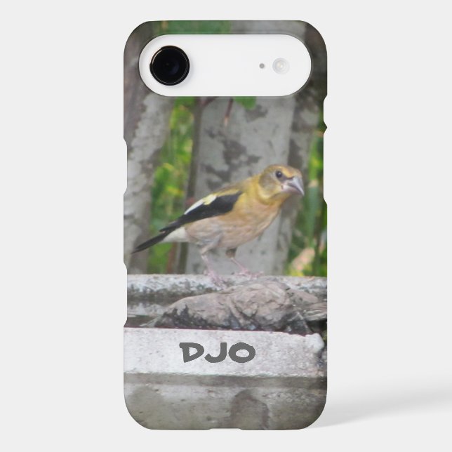 Angry Looking Bird with Your Initials Case-Mate iPhone Case (Back)