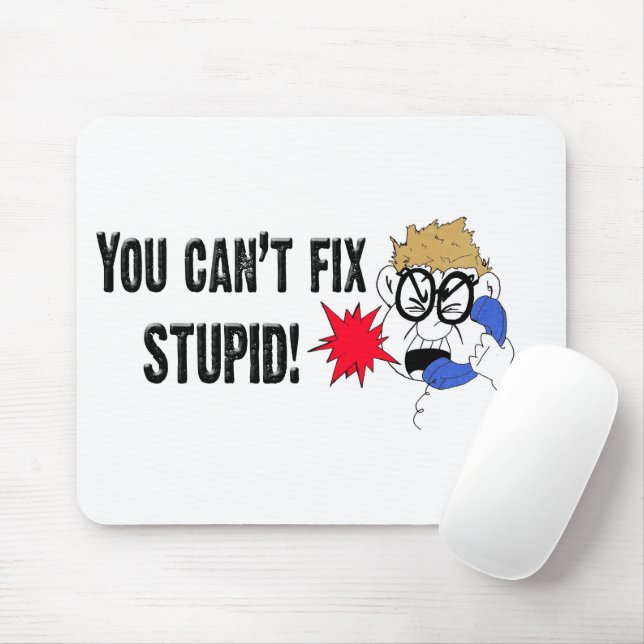 Angry Man On Phone Humour Mouse Pad (With Mouse)