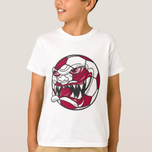 angry mean extreme soccer ball graphic T-Shirt
