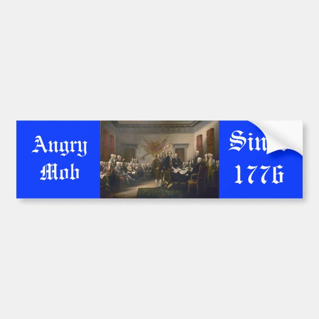 Angry Mob Bumper Sticker (Front)