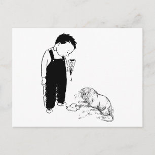 Angry Moles Eat Ice Cream Too Postcard