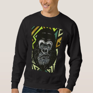 Angry Monkey Gorilla Face Sweatshirt
