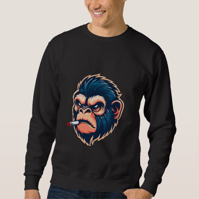Angry Monkey Graphic Sweatshirt for Men (Front)