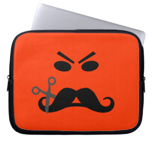 Angry Moustache custom laptop sleeve
