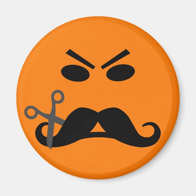 Angry Moustache magnet (Front)