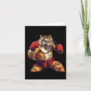 Angry Muay Thai And Thai Boxing Tiger  Card