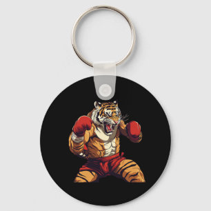 Angry Muay Thai And Thai Boxing Tiger Key Ring