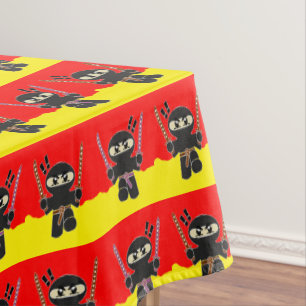 Angry ninjas tablecloth