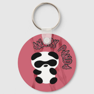 Angry Panda Key Ring