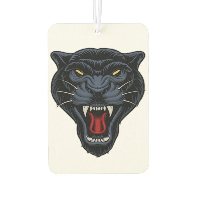 Angry Panther Car Air Freshener (Back)