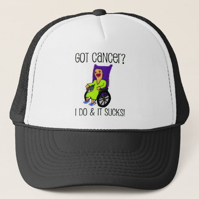 Angry Patient Got Cancer Trucker Hat (Front)