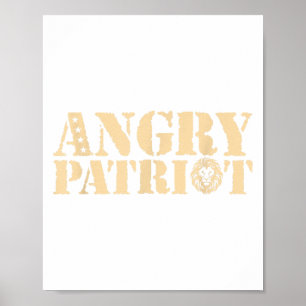 Angry Patriot American Flag Us Patriot Design Wome Poster