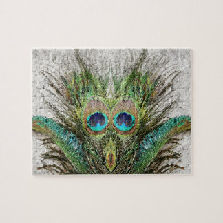 Angry Peacock Abstract Art Jigsaw Puzzle