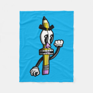Angry Pencil Full Body Fleece Blanket