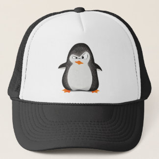 Angry Penguin Glitter Photo Print Trucker Hat