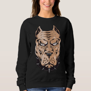Angry Pitbull Head 61 Sweatshirt