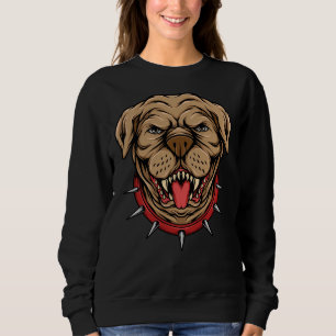 Angry Pitbull Head Sweatshirt