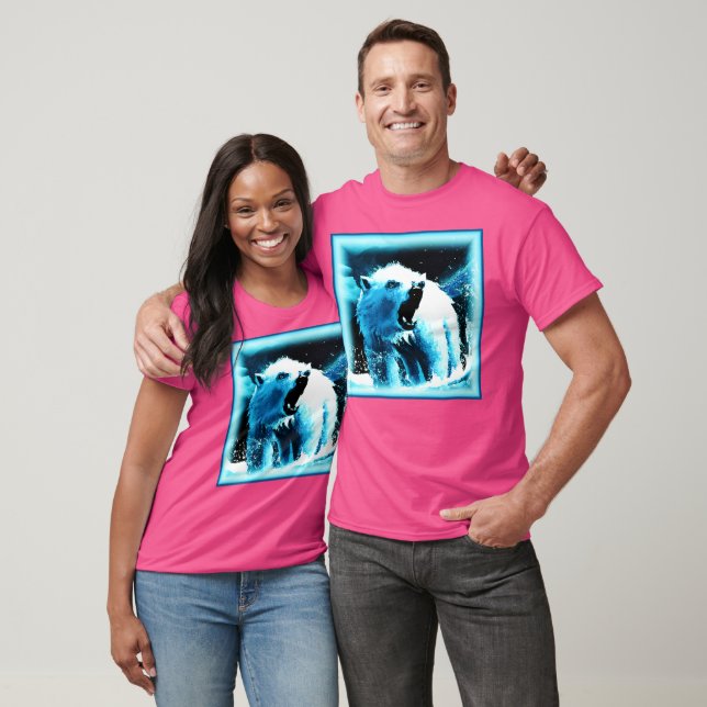 "Angry Polar Bear" Cute Painting. Buy Now T-Shirt (Unisex)