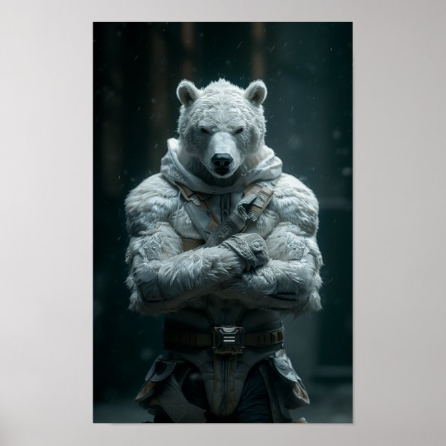 Angry Polar Bear Humanoid Poster (Front)