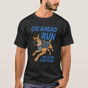 Angry Police Officer Dog Sarcasm Support German Sh T-Shirt