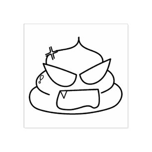 Angry Poop - Brootsch the PooPoo Rubber Stamp